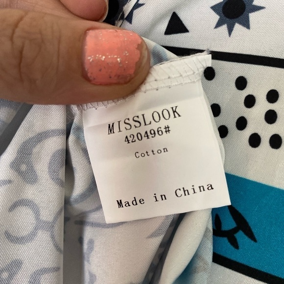 Miss look large peasant/prairie/Boho maxi length long sleeve dress - Picture 6 of 9